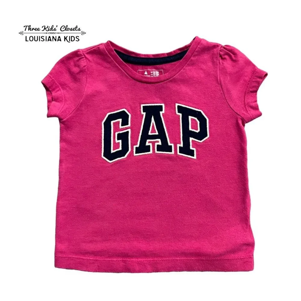 Baby Gap 12-18m Pink Appliqué Logo Shirt